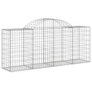 buede gabionkurve 20 stk. 200x50x80/100 cm galvaniseret jern