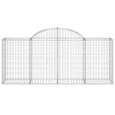 buede gabionkurve 25 stk. 200x50x80/100 cm galvaniseret jern