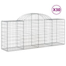 buede gabionkurve 30 stk. 200x50x80/100 cm galvaniseret jern