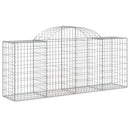 buede gabionkurve 40 stk. 200x50x80/100 cm galvaniseret jern