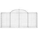 buede gabionkurve 50 stk. 200x50x80/100 cm galvaniseret jern