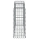 buede gabionkurve 3 stk. 200x50x100/120 cm galvaniseret jern