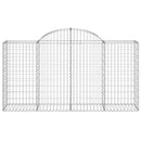 buede gabionkurve 4 stk. 200x50x100/120 cm galvaniseret jern