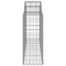 buede gabionkurve 4 stk. 200x50x100/120 cm galvaniseret jern