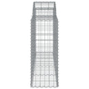 buede gabionkurve 5 stk. 200x50x100/120 cm galvaniseret jern