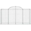 buede gabionkurve 7 stk. 200x50x100/120 cm galvaniseret jern