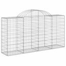 buede gabionkurve 8 stk. 200x50x100/120 cm galvaniseret jern