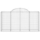 buede gabionkurve 8 stk. 200x50x100/120 cm galvaniseret jern
