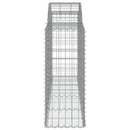 buede gabionkurve 15 stk. 200x50x100/120 cm galvaniseret jern