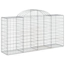 buede gabionkurve 30 stk. 200x50x100/120 cm galvaniseret jern