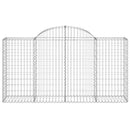 buede gabionkurve 40 stk. 200x50x100/120 cm galvaniseret jern