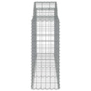 buede gabionkurve 40 stk. 200x50x100/120 cm galvaniseret jern