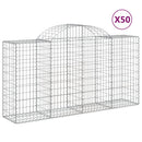 buede gabionkurve 50 stk. 200x50x100/120 cm galvaniseret jern