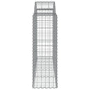 buede gabionkurve 2 stk. 200x50x120/140 cm galvaniseret jern