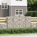 buede gabionkurve 3 stk. 200x50x120/140 cm galvaniseret jern