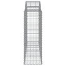 buede gabionkurve 9 stk. 200x50x120/140 cm galvaniseret jern