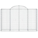 buede gabionkurve 14 stk. 200x50x120/140 cm galvaniseret jern