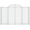 buede gabionkurve 20 stk. 200x50x120/140 cm galvaniseret jern
