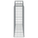 buede gabionkurve 20 stk. 200x50x120/140 cm galvaniseret jern