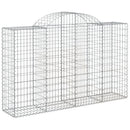 buede gabionkurve 25 stk. 200x50x120/140 cm galvaniseret jern