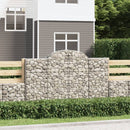 buede gabionkurve 25 stk. 200x50x120/140 cm galvaniseret jern