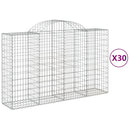 buede gabionkurve 30 stk. 200x50x120/140 cm galvaniseret jern