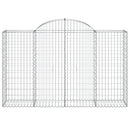 buede gabionkurve 30 stk. 200x50x120/140 cm galvaniseret jern