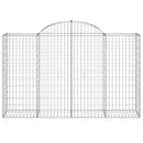 buede gabionkurve 40 stk. 200x50x120/140 cm galvaniseret jern