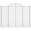 buede gabionkurve 2 stk. 200x50x140/160 cm galvaniseret jern