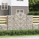 buede gabionkurve 3 stk. 200x50x140/160 cm galvaniseret jern