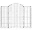 buede gabionkurve 5 stk. 200x50x140/160 cm galvaniseret jern
