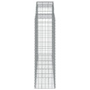 buede gabionkurve 6 stk. 200x50x140/160 cm galvaniseret jern
