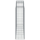 buede gabionkurve 8 stk. 200x50x140/160 cm galvaniseret jern