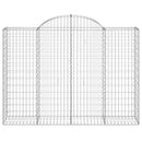 buede gabionkurve 10 stk. 200x50x140/160 cm galvaniseret jern