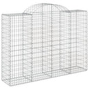buede gabionkurve 11 stk. 200x50x140/160 cm galvaniseret jern