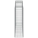 buede gabionkurve 11 stk. 200x50x140/160 cm galvaniseret jern