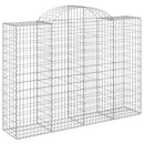 buede gabionkurve 12 stk. 200x50x140/160 cm galvaniseret jern