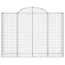buede gabionkurve 13 stk. 200x50x140/160 cm galvaniseret jern