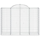 buede gabionkurve 18 stk. 200x50x140/160 cm galvaniseret jern