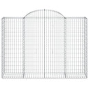 buede gabionkurve 20 stk. 200x50x140/160 cm galvaniseret jern