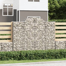 buede gabionkurve 4 stk. 200x50x160/180 cm galvaniseret jern