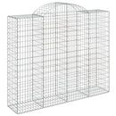 buede gabionkurve 5 stk. 200x50x160/180 cm galvaniseret jern