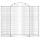 buede gabionkurve 5 stk. 200x50x160/180 cm galvaniseret jern