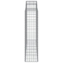buede gabionkurve 5 stk. 200x50x160/180 cm galvaniseret jern