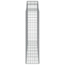 buede gabionkurve 6 stk. 200x50x160/180 cm galvaniseret jern