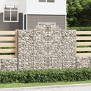 buede gabionkurve 6 stk. 200x50x160/180 cm galvaniseret jern