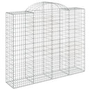 buede gabionkurve 8 stk. 200x50x160/180 cm galvaniseret jern