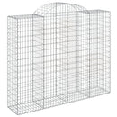 buede gabionkurve 9 stk. 200x50x160/180 cm galvaniseret jern