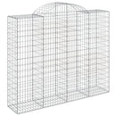 buede gabionkurve 14 stk. 200x50x160/180 cm galvaniseret jern