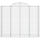 buede gabionkurve 14 stk. 200x50x160/180 cm galvaniseret jern